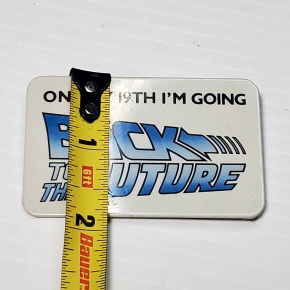 Vintage 1985 Back to the Future Movie Promo Badge Pin On July 19th I’m Going - Picture 5 of 5